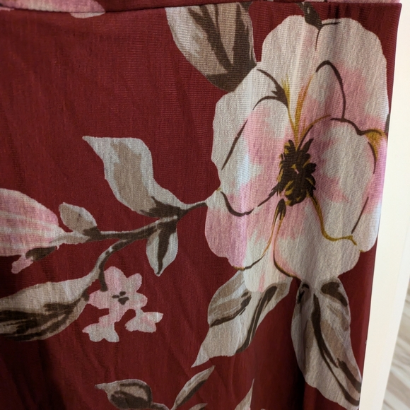 Floral Burgundy Dress - Picture 3 of 6